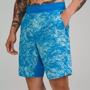 LULULEMON T.H.E. Short 9” Linerless Blue Crinkle Men’s Large